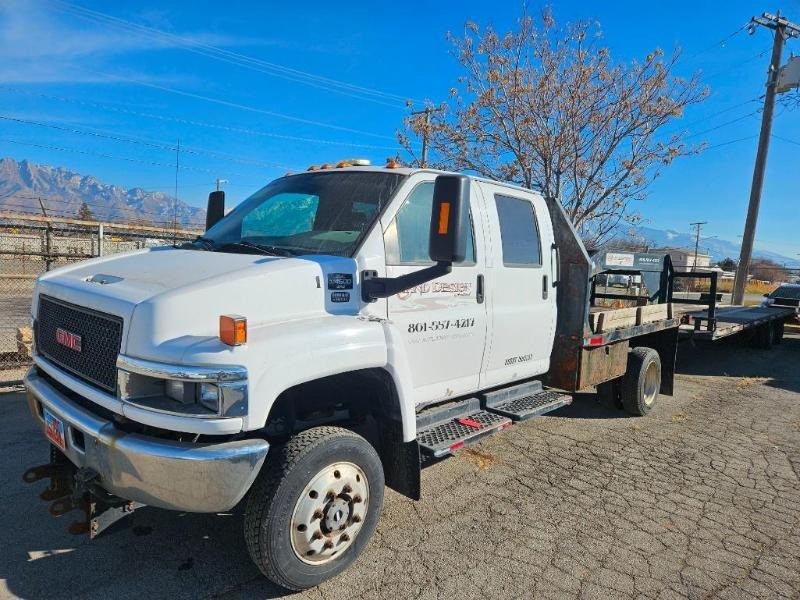 2008 GMC Crew Cab Flatbed Truck, 4x4, Duramax Diesel, Model # C4500