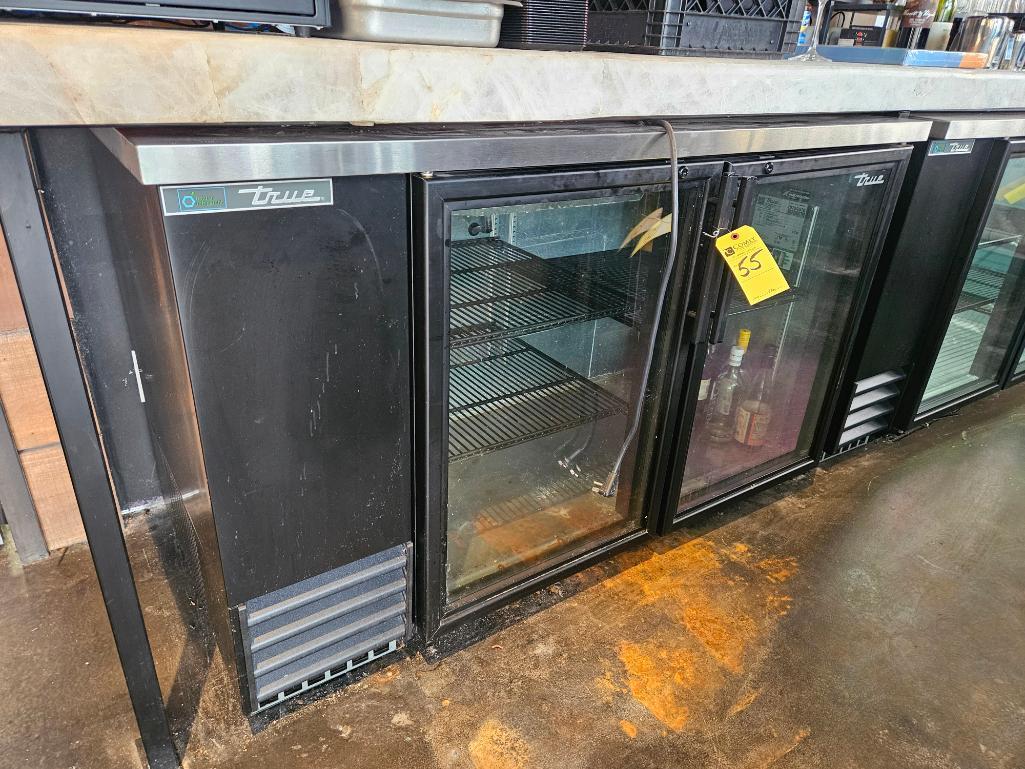 True 60" Double Glass Door Undercounter Bottle Cooler, M# TBB-2G-HC-2D