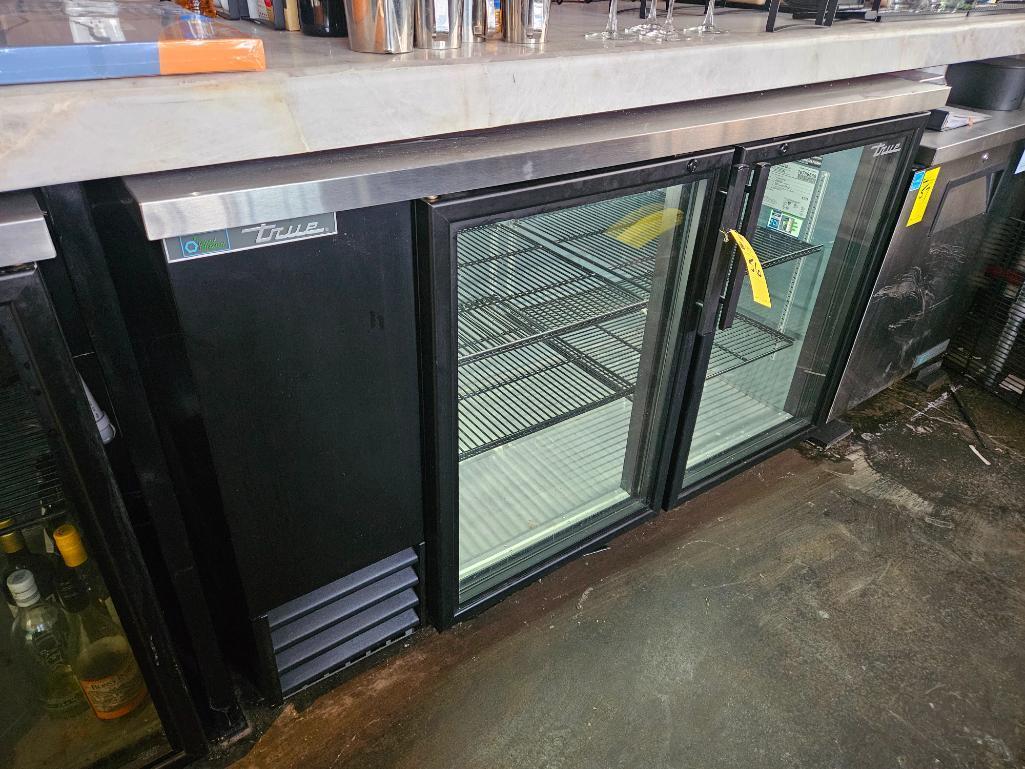 True 60" Double Glass Door Undercounter Bottle Cooler, M# TBB-2G-HC-2D