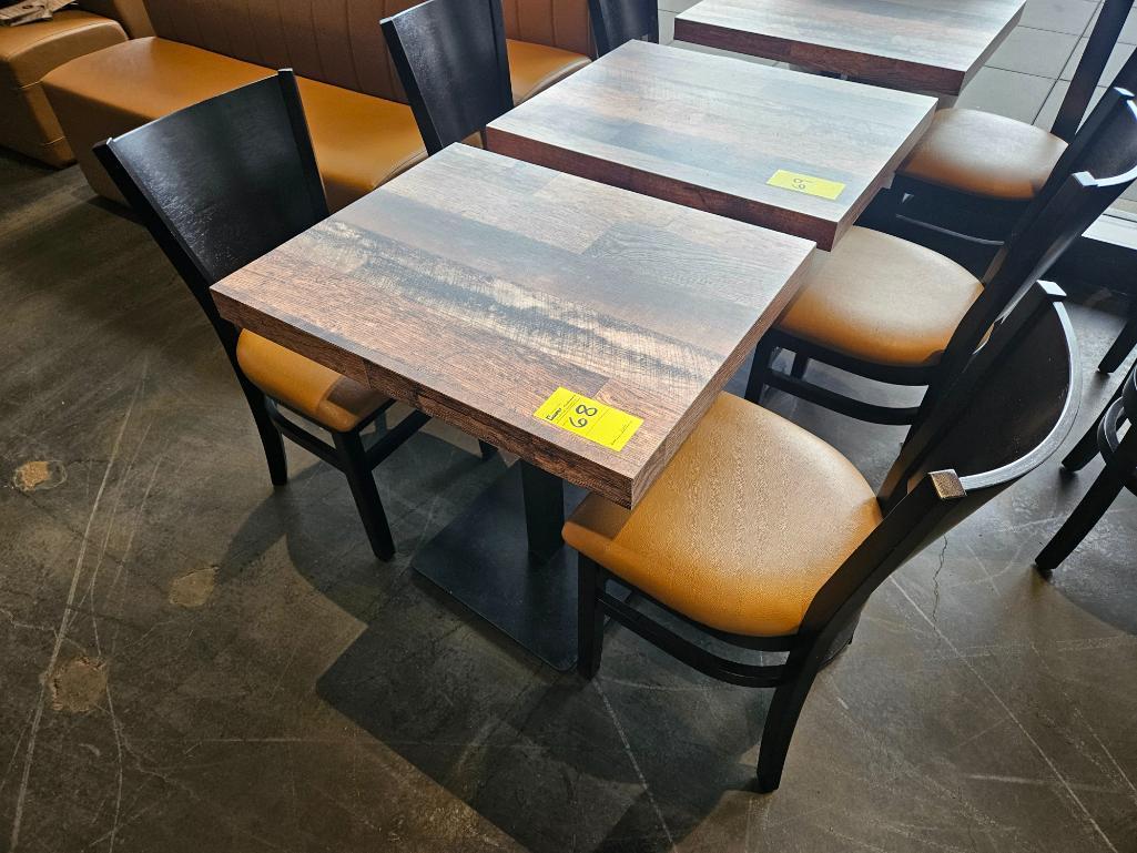 24" x 30" Wood Dining Table w/ 2 Dining Chairs (Set)