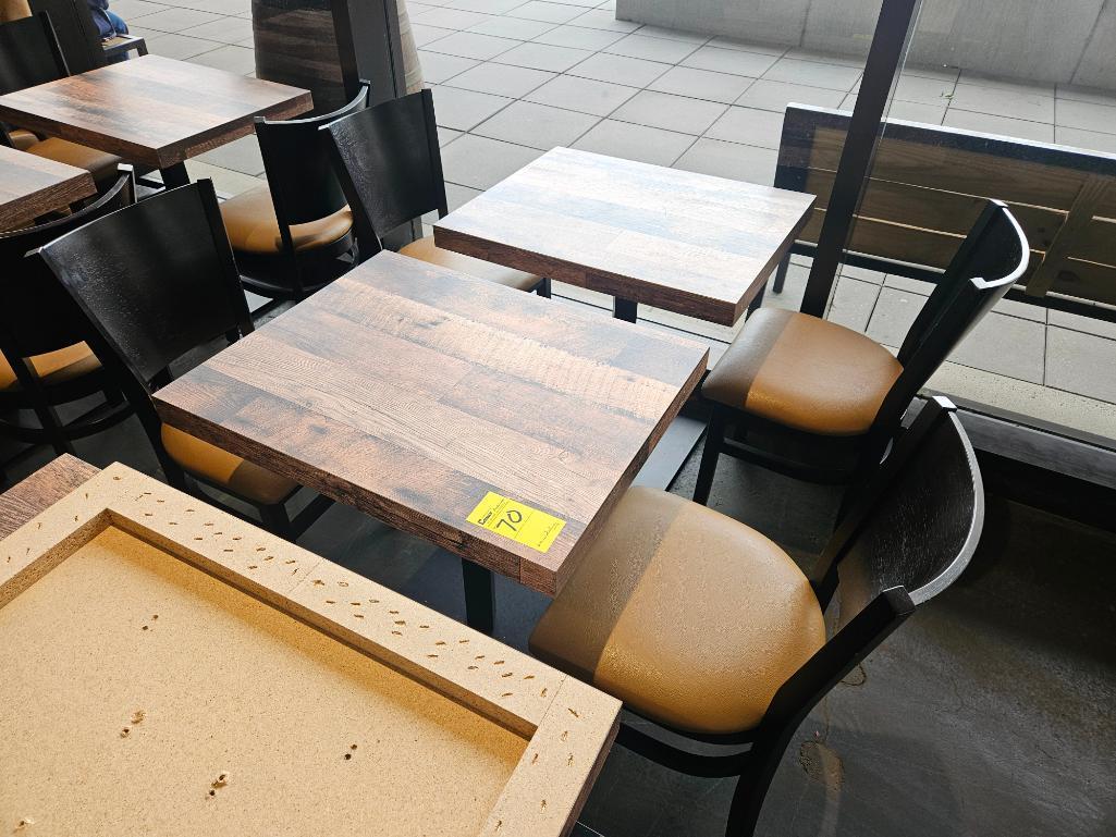 24" x 30" Wood Dining Table w/ 2 Dining Chairs (Sets)