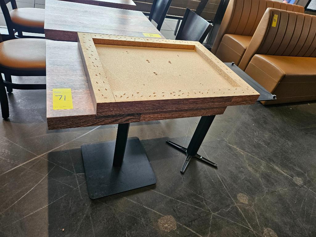 24" x 30" Wood Dining Table and Base w/ Top (Lot)