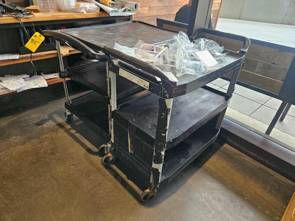 Asst Plastic 3-Shelf Carts