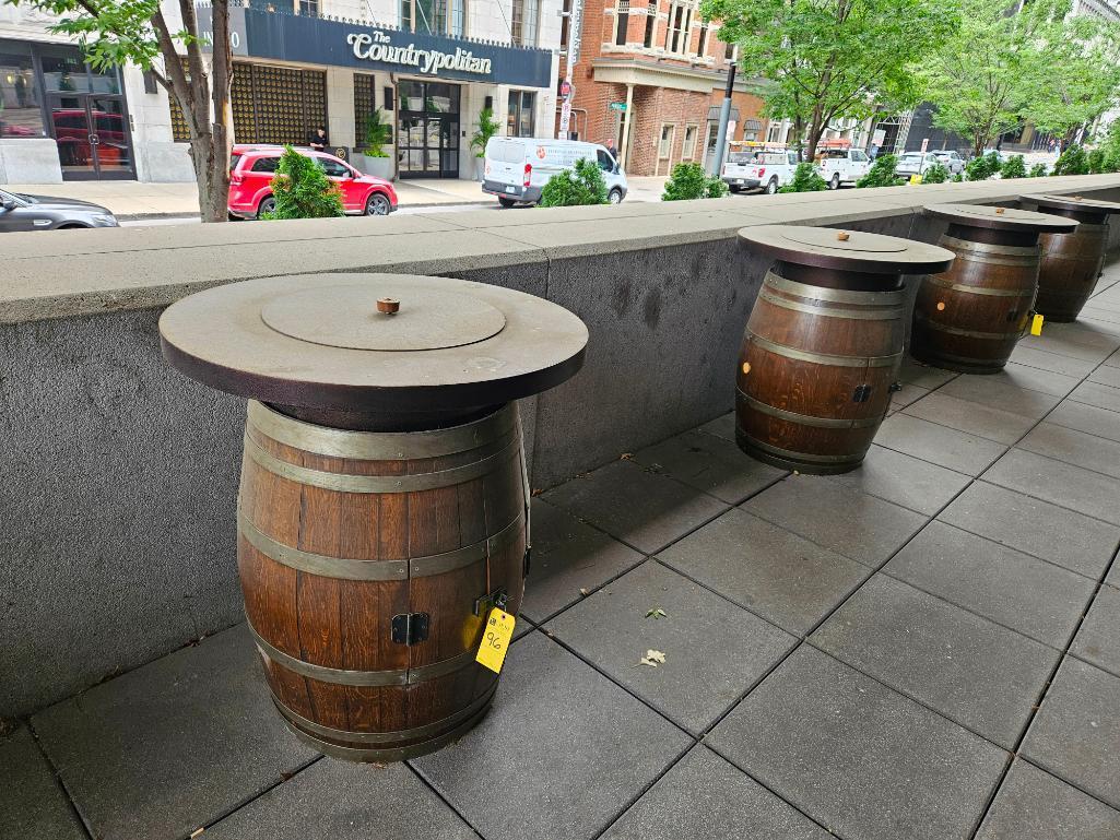 Oak Barrel Co. Wood Barrel Fire Pit (Outside)