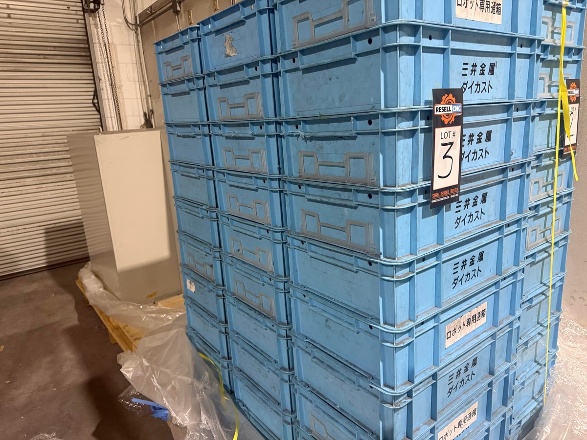 (30) Stackable Blue Plastic Parts Boxes