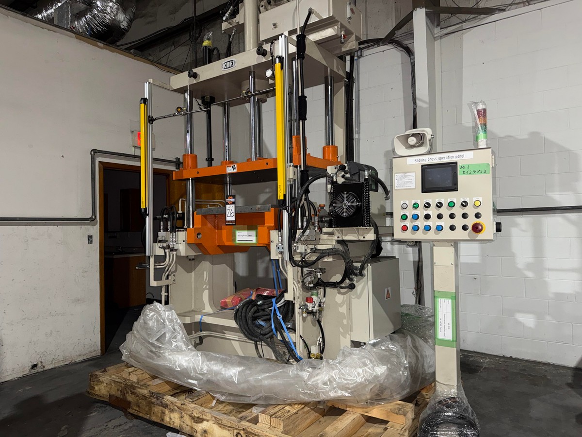 -Ton Koei Model TP-10F-HR-MD03 4-Post Hydraulic Shaving Press