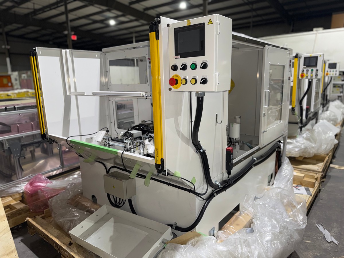 Sanpu Seiki Automated Deburring Line with Fanuc LR Mate 200iD/7L 6-Axis Robot