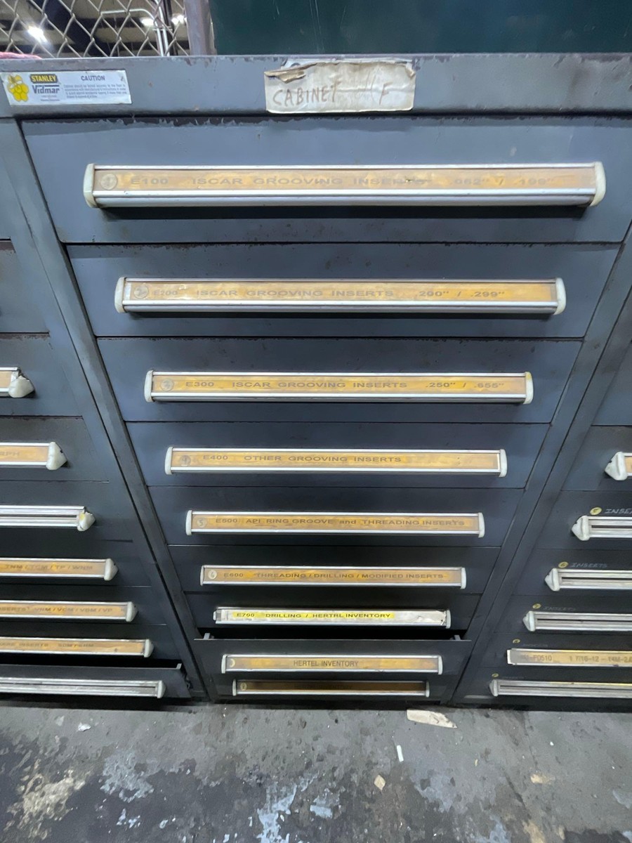 X 28 X 59 Vidmar Shop 9 Drawer Cabinet carbide bits
