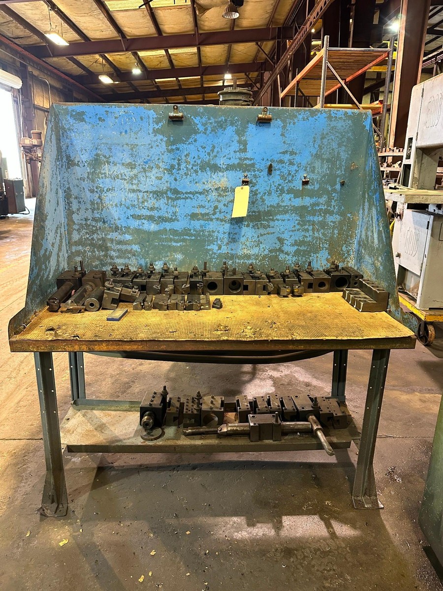 Shop Table with Aloris Tool Holders for Manual lathe