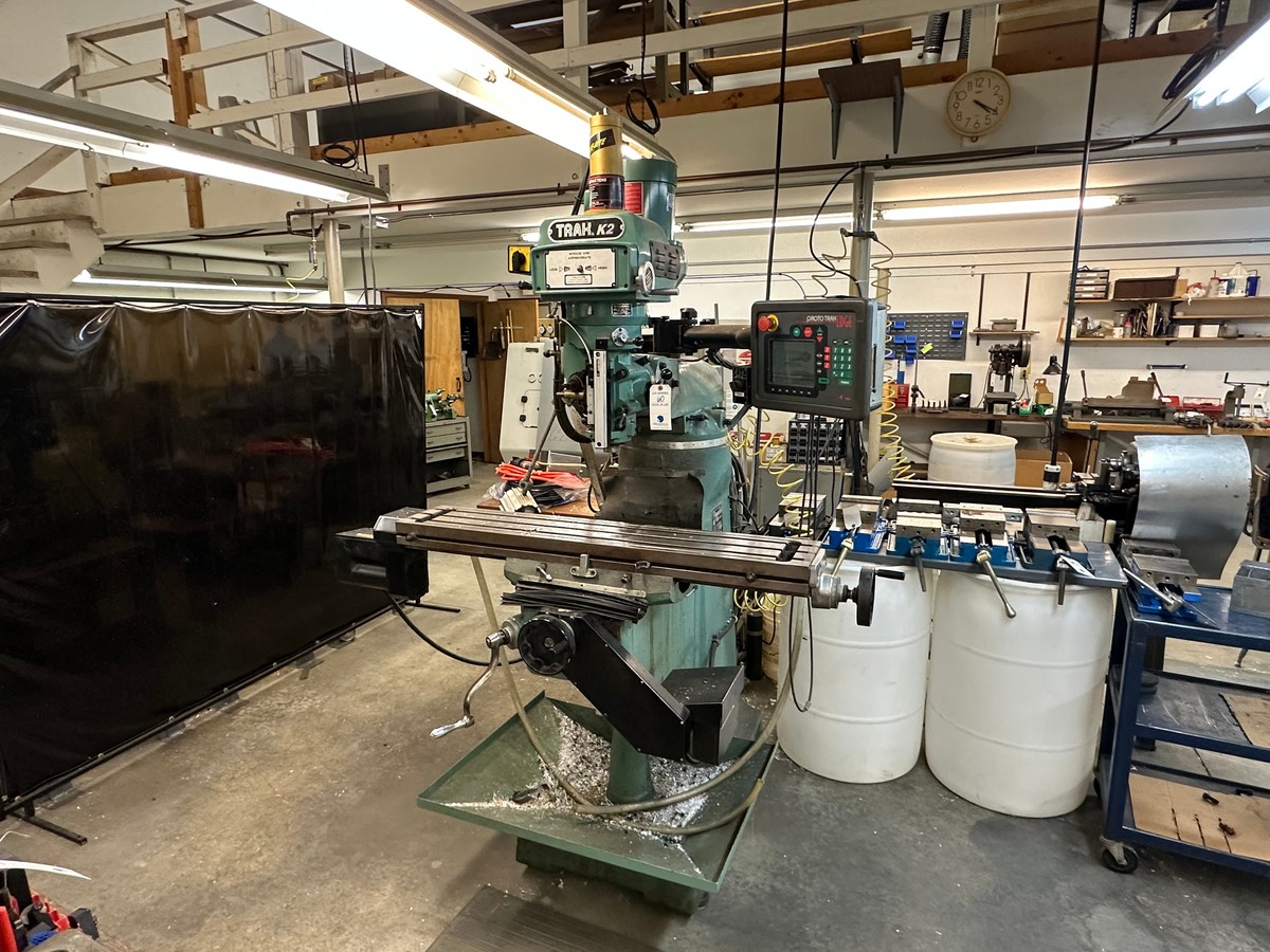 Trak K2 Vertical Milling Machine w/ Proto Edge 3 Axis Controller, 48" Table, Coolant Pump, AMP