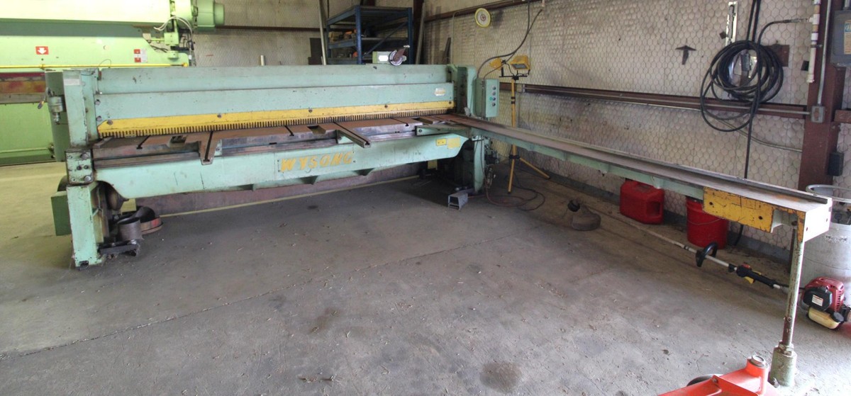 POWER SQUARING SHEAR, WYSONG MDL. 1010-RD, MECHANICAL, 10 ga. cap., S/N P32-1305
