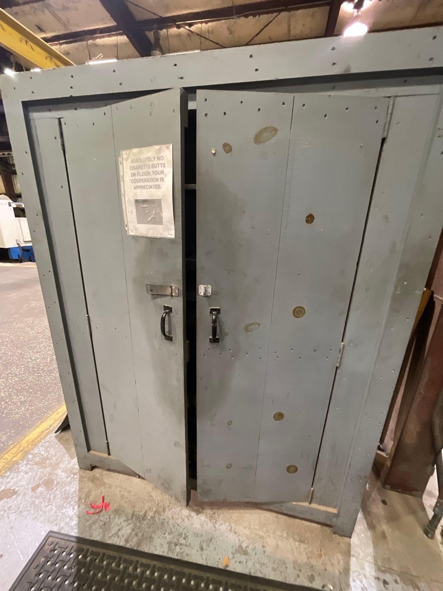 Lot of 2 Wooden Storage Closets